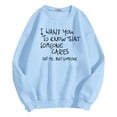 thumbnail image 4 of Ediodpoh Women's Casual Solid Color Loose Fit Long Sleeve Letter Print Round Neck Pullover Hoodies for Women Light Blue S, 4 of 5