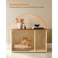 thumbnail image 6 of Hidden Cat Litter Box Enclosure Furniture Large Multi-Functional Cat Litter Box Washroom with Removable Divider Rustic White, 6 of 9