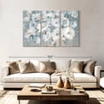 thumbnail image 2 of Elephant Stock Breezy Garden Wall Art - Horizontal Multi Panel Canvas - Living Room Wall Decor - Abstract Multi Panel - Blue And Beige Decor By Danhui Nai - 74" x 48", 2 of 8