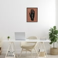 thumbnail image 2 of Nina Blue Astral Bohemian Chic Hand Lunar Phases Gold Tattoo 16 in x 20 in Framed Painting Art Print, by Stupell Home Décor, 2 of 7