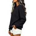 thumbnail image 4 of Womens Casual Long Sleeve Sweatshirt Crew Neck Cute Pullover Relaxed Fit Tops, 4 of 4