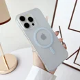 thumbnail image 1 of Magnetic Matte Translucent Frameless Phone Case For iPhone 11 12 13 14 15 16 Pro Max 16Plus For Magsafe Bumper Hard Back Cover Blue For iPhone 14 Plus, 1 of 6
