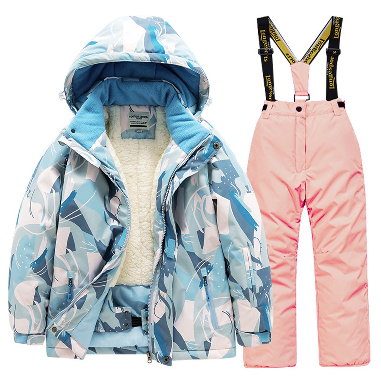 Hicidod Kids Girls Boys Ski Jacket And Pants Set Winter Hicidod Kids Girls Boys Ski Jacket And Pants Set Winter