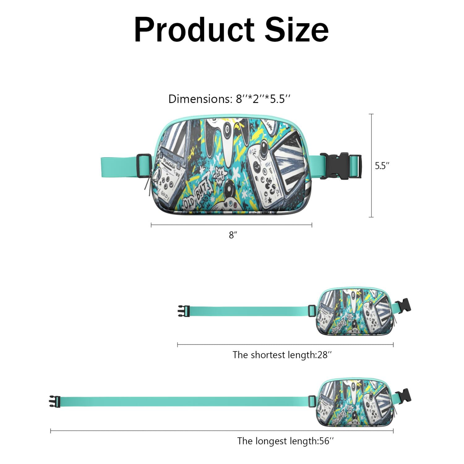 Waist Bag for Sports Enthusiasts Commuters Hands Free Running Belt for Jogging with Adjustable Strap for Casual Running Hiking Cycling Game Play Sporty Waist Pack