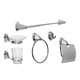 thumbnail image 1 of 6 Piezas Accesorios Baño Hidroflud Juego de Accesorios Master Crist Esmer Cromados Plateados, 1 of 1