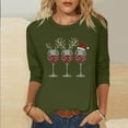 thumbnail image 2 of Weiqiqre Women Clothing Santa Claus Xmas Shirts Long Sleeve Fuzzy Fleece Holiday Top, 2 of 5