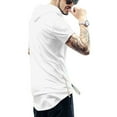 thumbnail image 5 of Nnhblu Men Polyester Short Sleeve Hooded Drawstring Comfort Colors Tshirt Men White XL, 5 of 6