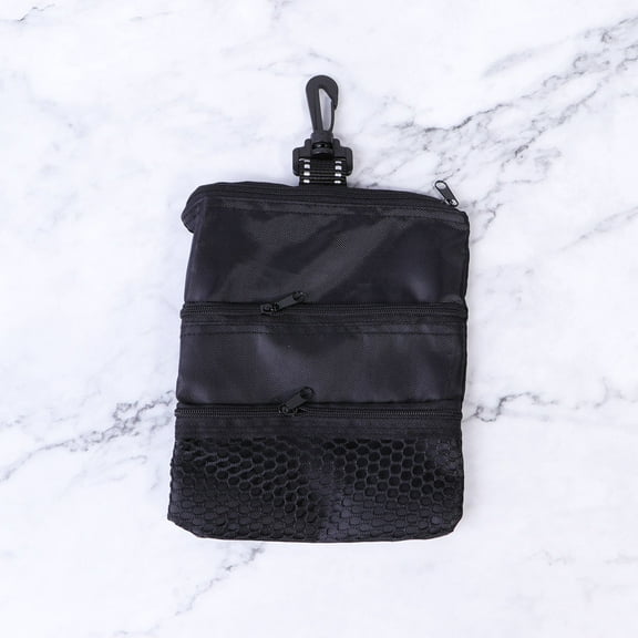 CIMAXIC Small Golf Bag for Tees Black Polyester 1PC 7.5x5.9in