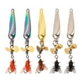 thumbnail image 2 of 5Pcs Metal Propeller Fishing Lures Fly Spinning Bait with 3D Eyes and Free Swivel Metal Sequin Soft Bait for Bass Trout All Kinds of Fish High Catch Rate Fishing Tackle, 2 of 9