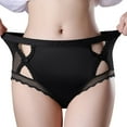 thumbnail image 3 of Bigersell Womens Lace Underwear Clearance Nylon Panties Women Bikini Panty Style P-1921 Spandex Thong Panties Thong Underwear Ladies Briefs High Waist Women's Bikini Panties Black L, 3 of 8