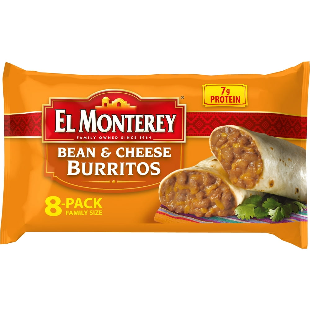 El Monterey Bean and Cheese Burritos, 8 Pack Family Size