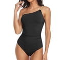 thumbnail image 7 of Women'S One-Piece Swimsuit One Shoulder Bathing Full Coverage Keyhole Swimwear, 7 of 7
