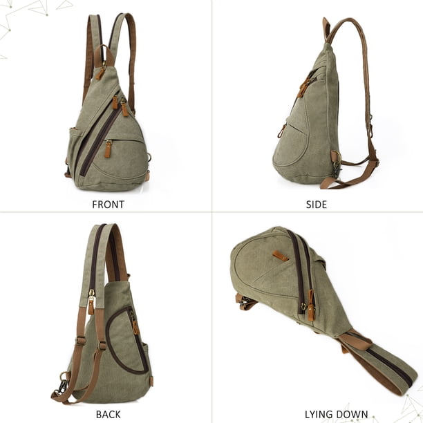 KL928 Canvas Sling Bag Small Crossbody Backpack Casual  display picture 3