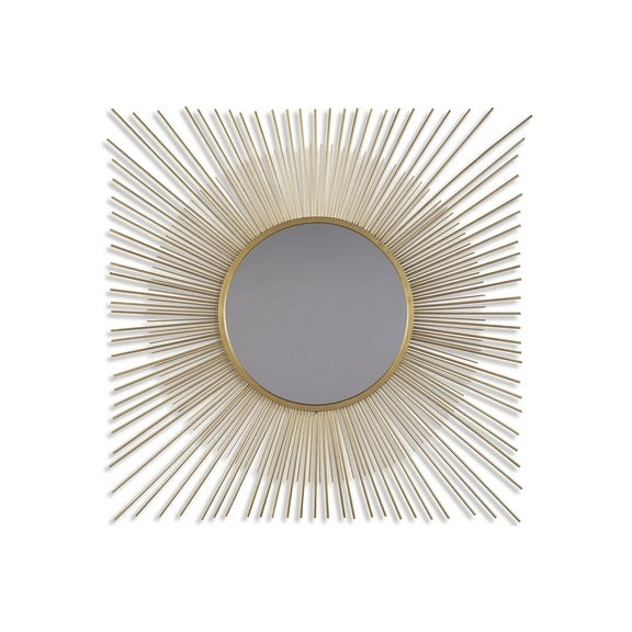 Signature Design by Ashley Contemporary Elspeth Accent Mirror  Gold Finish