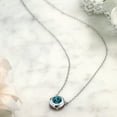thumbnail image 4 of Gem Stone King 925 Sterling Silver London Blue Topaz Solitaire Pendant Necklace for Women (1.70 Cttw, Gemstone Birthstone, Round 7MM), 4 of 4
