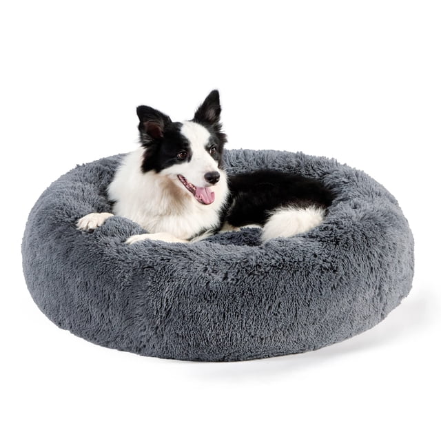 Cama para perro Bedsure Calming Donut, lavable para perros grandes