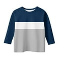 thumbnail image 2 of Blusas y camisas de manga corta con cuello redondo para verano y primavera, moda para niños pequeños, blusa lisa con cuello redondo y manga 3/4 para mujer, blusa de poliéster para niños, 2 of 5