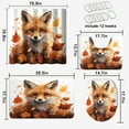 thumbnail image 2 of Fox Shower Curtain Set with Rugs Forest Animals Autumn Maple with Non-Slip Rugs, Toilet Lid Cover and Bath Mat, Durable and Waterproof, for Bathroom Decor Set, 72x72 Inch, 2 of 4