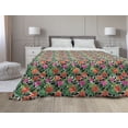 thumbnail image 1 of Botanical Down Alternative Comforter, Tropical and Colorful Palm Leaves Monstera Banana Leaf Exotic Green Flora, Microfiber Quilt for All Season, 5 Sizes, Multicolor, by Ambesonne, 1 of 3