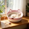 thumbnail image 4 of Yhmxh Cat Bed Basket with Knotted Toy Ball, Breathable Cotton Rope Kitten Sleeping Nest, Washable Cat Cave Bed, Durable Cozy Pet Sleeping Cradle for Indoor Cats Small Kittens Rest Playing Home Decor, 4 of 6