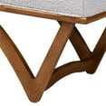 thumbnail image 4 of Baxton Studio Chenoa Gray Boucle Fabric and Walnut Brown Wood Bench, 4 of 8