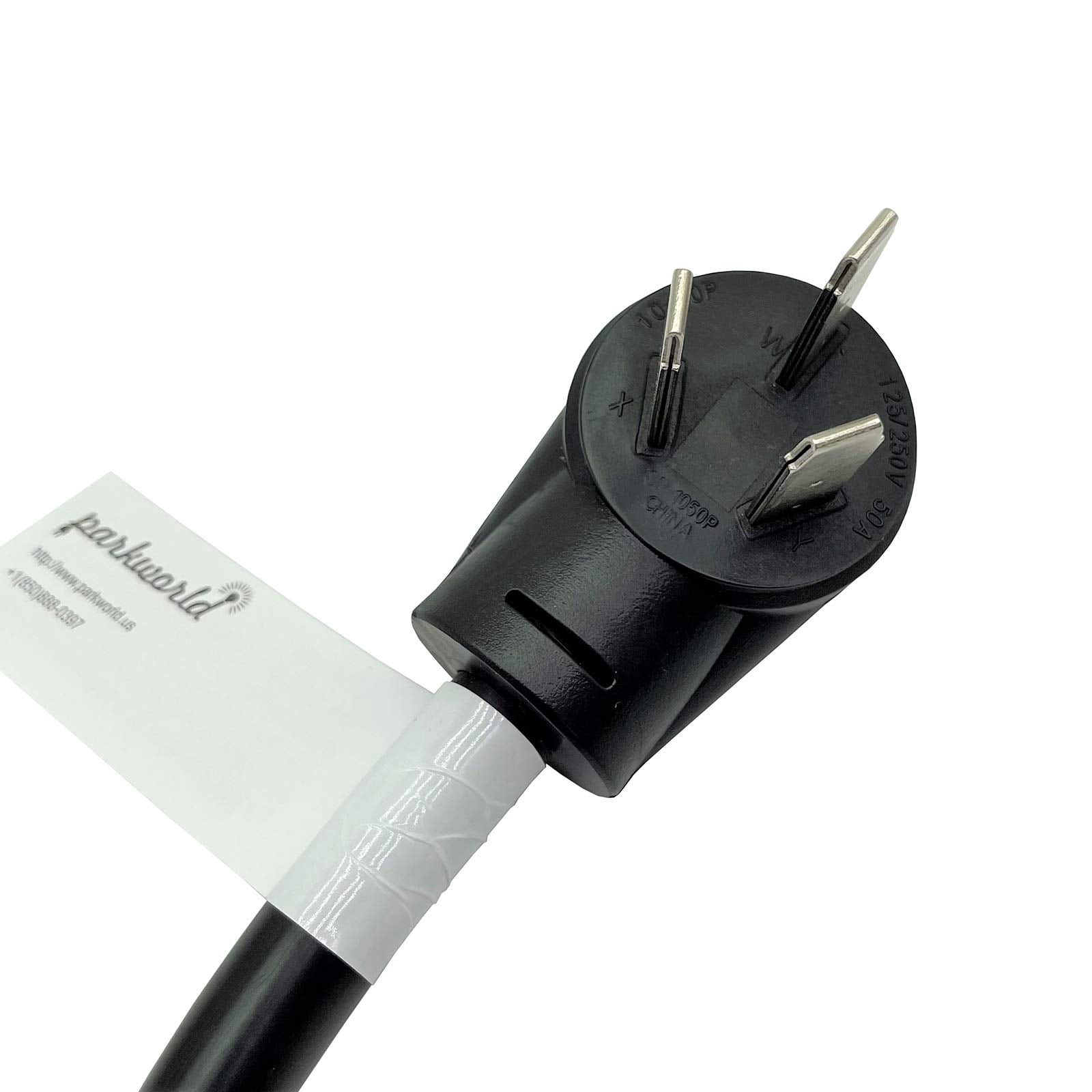 Parkworld 62343 Range Adapter Cord, 10-50P Male to (3) 5-15R Female Household Tri Outlet with Lighted Output 125V, 14 inch