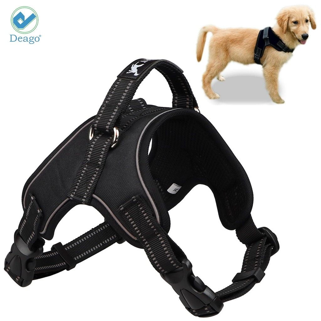 Deago No Pull Dog Harness Reflective Adjustable Outdoor Pet Collars