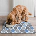 thumbnail image 2 of Boho Retro Floral Pet Feeding Mat-Absorbent Pet Placemat for Food and Water Bowl, with Waterproof Rubber Backing, Quick Dry Water Dispenser Mat for Dog and Cat (16"x24"), 2 of 7
