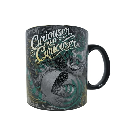 Alice in Wonderland Cheshire Cat "Curiouser and Curiouser" 20oz Ceramic Mug