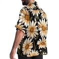 thumbnail image 3 of Daisy Men's Casual Hawaiian Button Down Short Sleeve Summer Beach Printed Shirt, 3 of 6