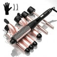 Beach Wave Curling Iron Wand, 8 in 1 Hair Waver 3 Barrel Curling Iron Set for Long Short Soft