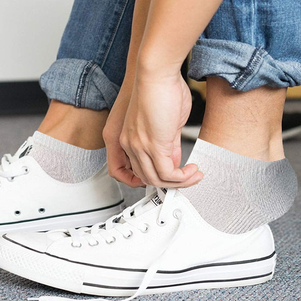 Yacht & Smith Mens Wholesale Bulk No Show Ankle Socks, Big And Tall Cotton Sport Athletic Sock Size 13-16