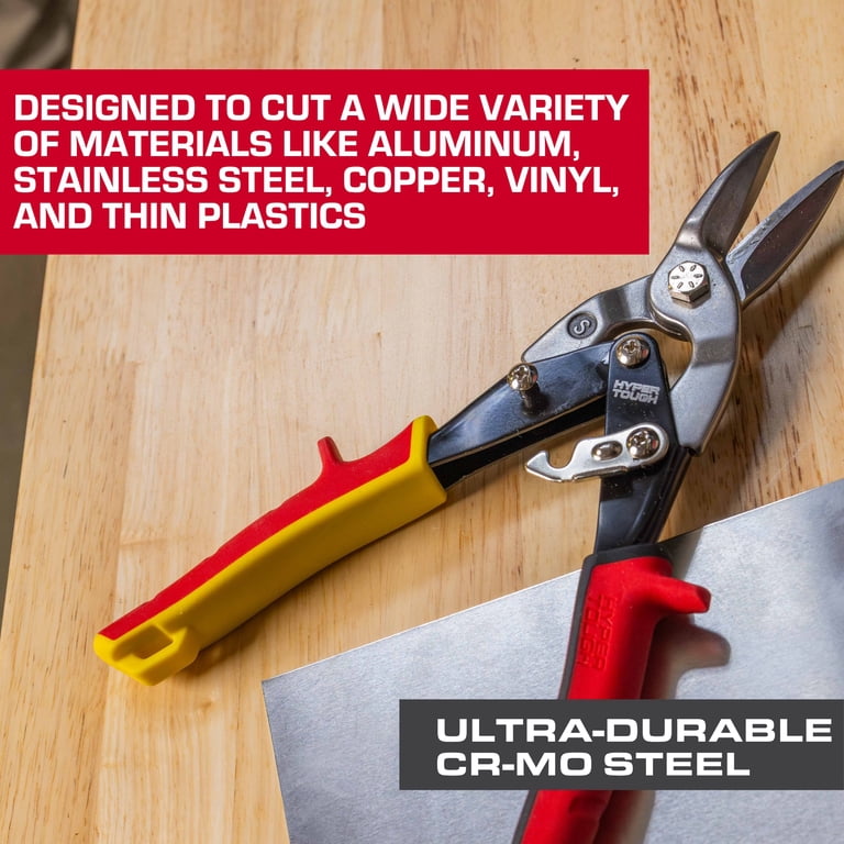 Hyper Tough Straight-Cut Aviation Snips with Cr-Mo Blades
