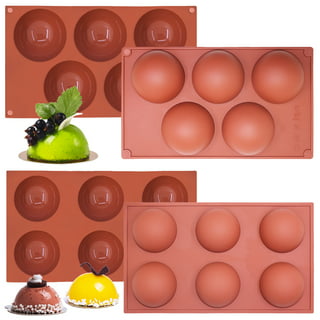 Walfos Semi Sphere Silicone Mold, Silicone Chocolate Molds,3 Packs Baking Molds for Making Chocolate, Cake, Jelly, Dome Mousse (6 Cups, 15 Cups and 24 Cups)