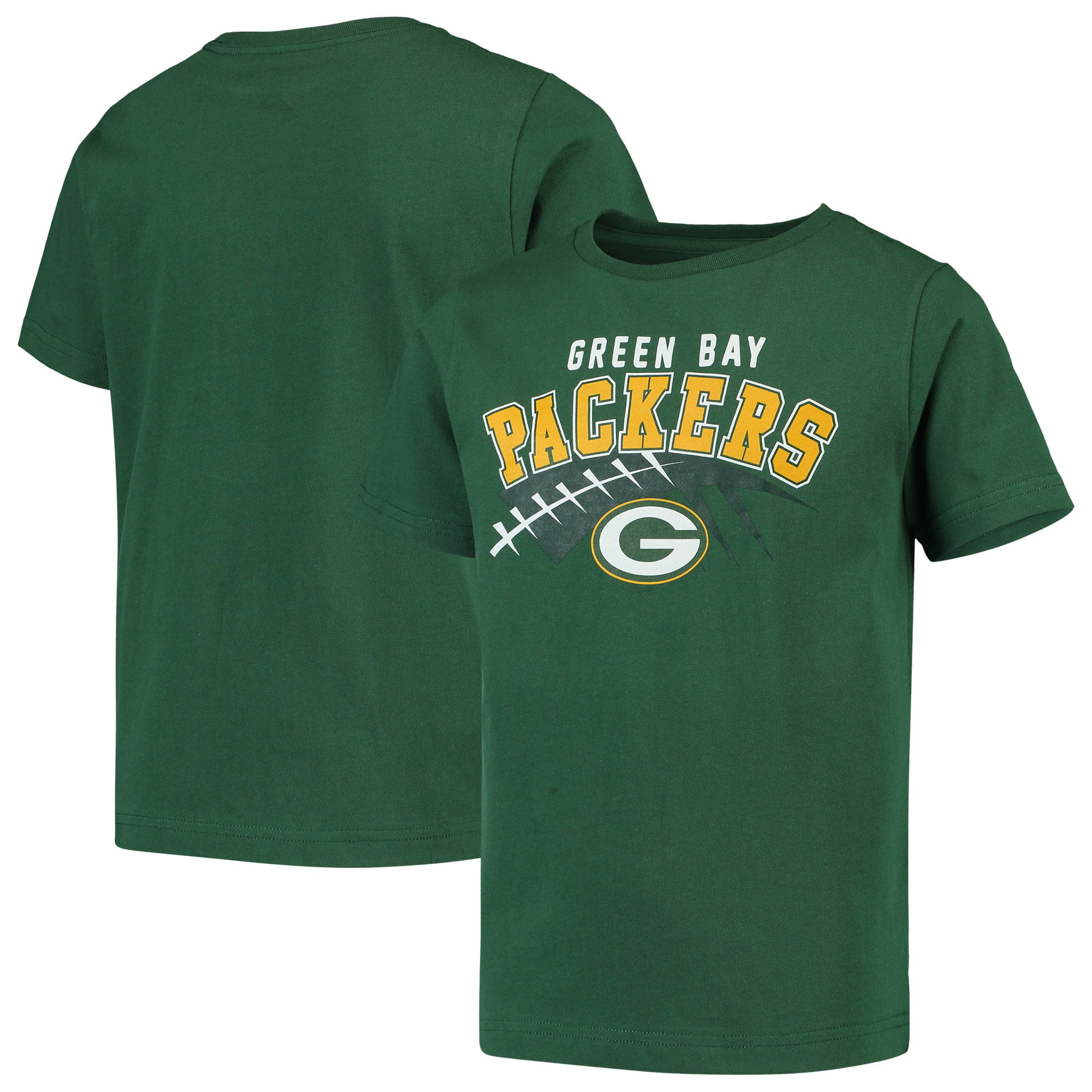 Green Bay Packers Youth Pigskin T-Shirt - Green - Walmart.com - Walmart.com