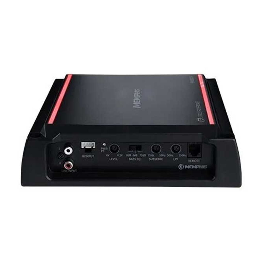 Memphis Audio SRX600.1V Mono 1-ohm 600 Watt Amplifier with 8GKIT 8-Gauge Amp Install Kit -AFS Fuse Holder and LL2BE 2-Channel Line Output Converter with Digital Bass Restoration