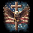thumbnail image 1 of Pintura de diamante 5D DIY taladro redondo completo Kit de cruz de águila americana 30x30cm, 1 of 9