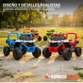 thumbnail image 4 of Carro Buggy Electrico Montable para Niños Carrito de Control Remoto y Manejo Directo con Luces Estereo y Pedales Funcionales con Control Remoto (Rojo), 4 of 7