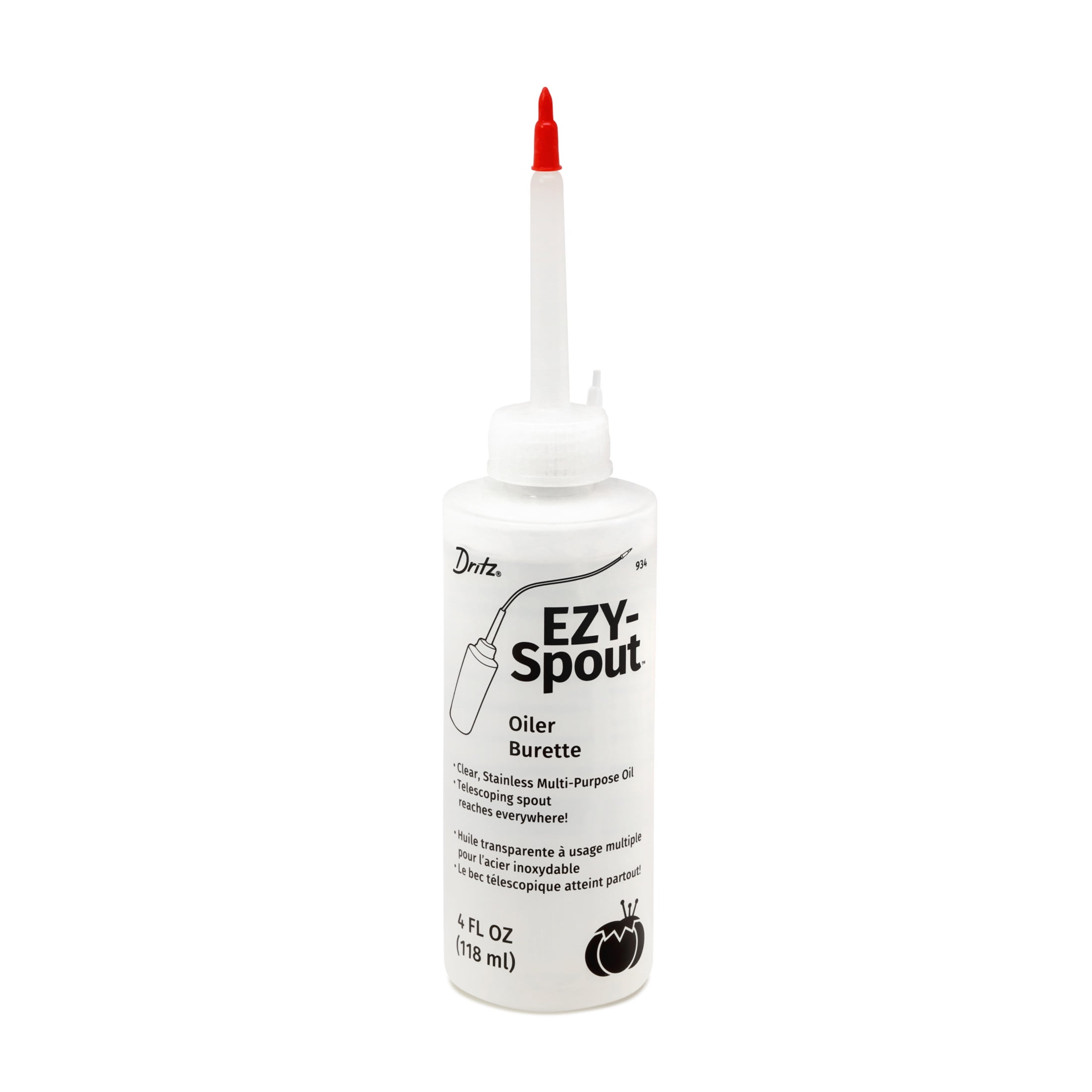 Dritz Easy Spout Oiler for Sewing Machines, 4 OZ Bottle