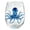Blue octopus, variant on LOWLHOME 4 in Artisanal Blue Ringed Octopus Glassware, 2D Octopuses Stemless Wine Glasses, Handcrafted Marine Animal Bar Glass for Coastal Home Decor Ocean Lovers (Blue starfish)