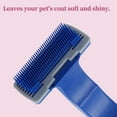 thumbnail image 4 of Pets Grooming Brush Curved Firm Slicker Dog Brush Dematting Brush for Dogs and Cats 5.91"x3.94" Blue, 4 of 6