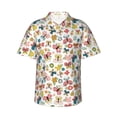 thumbnail image 2 of Goofa Butterfly Flowers Hawaiian Shirt for Men, Unisex Summer Beach Casual Short Sleeve Button Down Shirts,Aloha Tropical Floral print shirt-XX-Large, 2 of 9