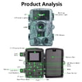 thumbnail image 4 of 2.7K 60MP WiFi Trail Camera Night Vision Waterproof Hunting Camera with 2 Inch Screen for Outdoor Wildlife Monitoring, 4 of 8
