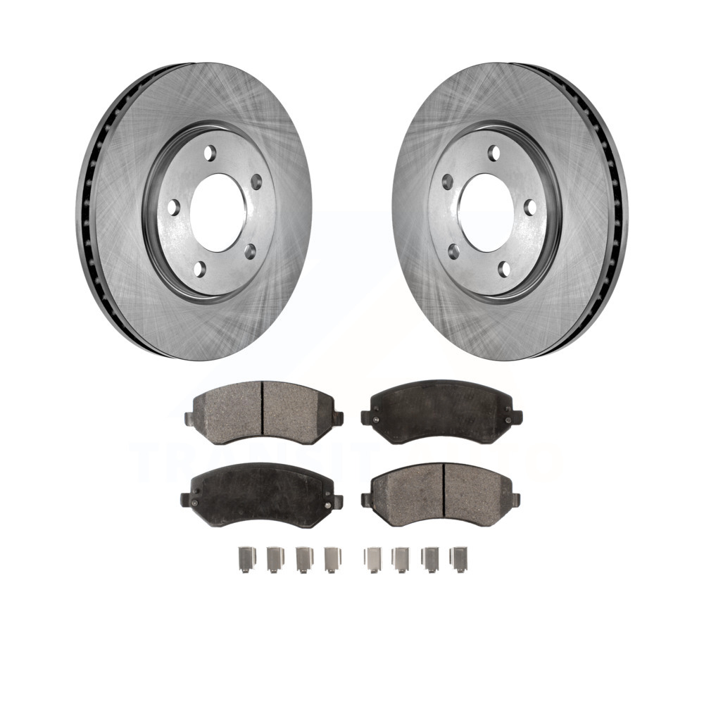 1996 Plymouth Voyager 6pc Front Drilled Slotted Rotors And Ceramic Brake Pads Kit