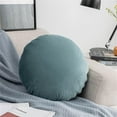 thumbnail image 2 of Solid Color Round Throw Pillow Sham, Round Pillow Covers for Home Decoration, Soft Warm Pillow Case (Turquiose), 2 of 7