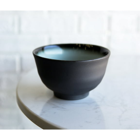 Pack Of 10 Ceramic Zen Blue Swirl Appetizer Salad Soup Dessert Rice Bowls 10oz