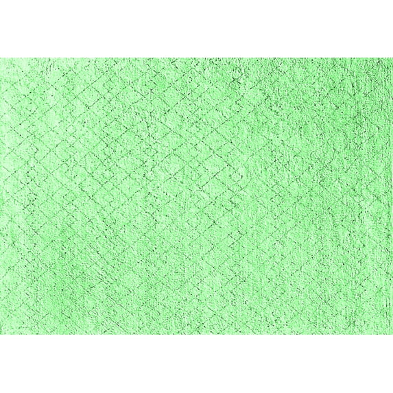 Ahgly Company Indoor Rectangle Solid Emerald Green Modern Area Rugs, 5' x 7'