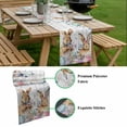 thumbnail image 5 of Bunny Easter Table Runner - 48 Inch Long, Kitchen Dining Table Runner Dresser Scarves, Spring Floral Eucalyptus Leaves Weeping Wooden Farmhouse Decor for Coffee Tables Wedding Party Banquet, 5 of 8