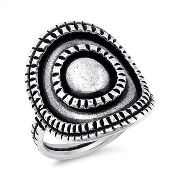Oxidized Circle Bali Style Ring .925 Sterling Silver Band Jewelry Female Male Unisex Size 7