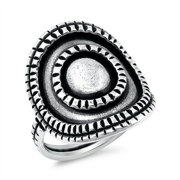 Oxidized Circle Bali Style Ring .925 Sterling Silver Band Jewelry Female Male Unisex Size 8